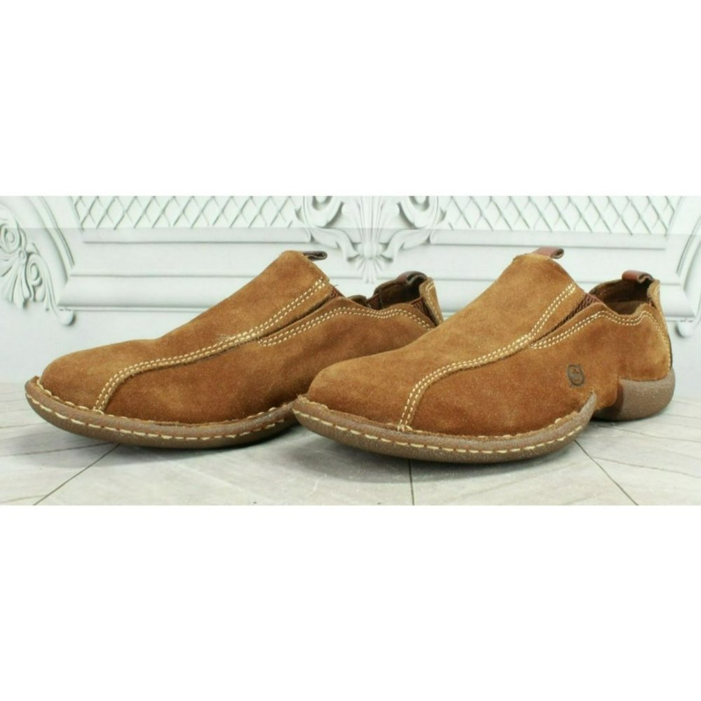 *Born Brown Suede Slip On Comfort Casual Loafer Shoes Size 10.5 Inches - Picture 2 of 9